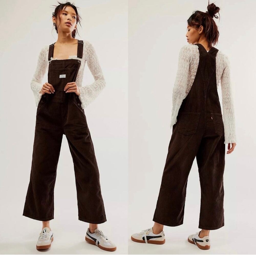 Levi’s Premium Brown Corduroy Baggy Overalls
